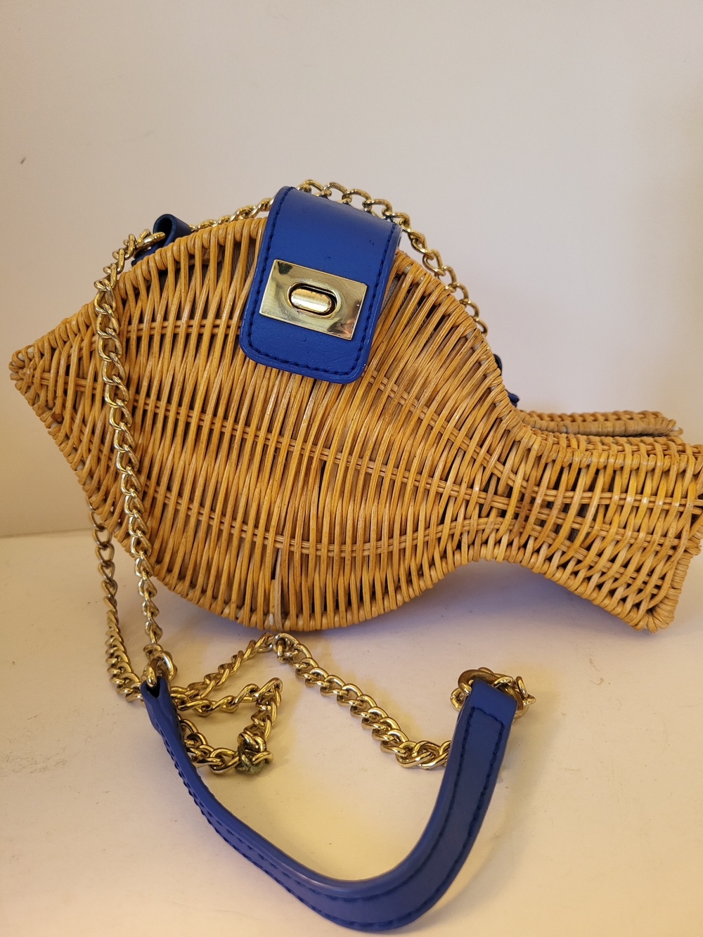 Talbots Wicker Fish Crossbody Bag